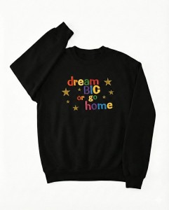 BLUZA z TWOIM haftem 3D bez kaptura CZARNA