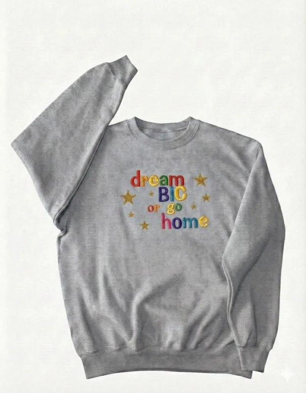 BLUZA z TWOIM haftem 3D bez kaptura SZARA