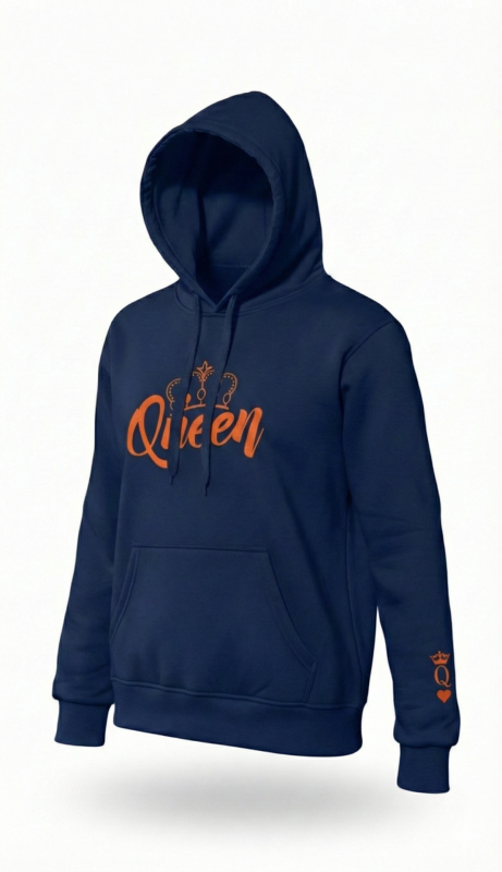BLUZA z haftem z kapturem